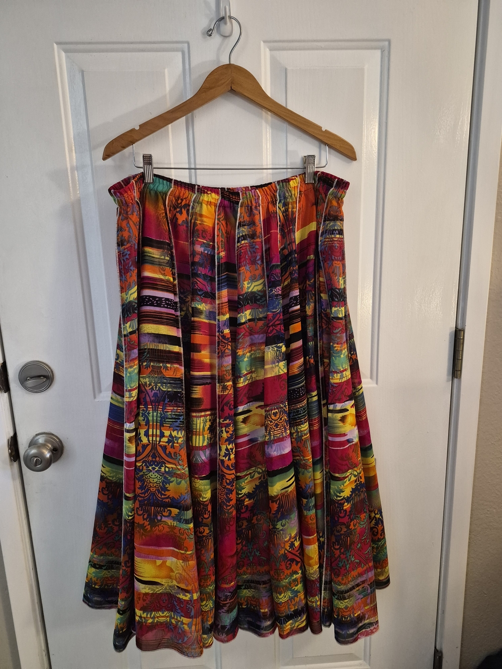Lucky And CoCo Multicolor Boho Maxi Skirt